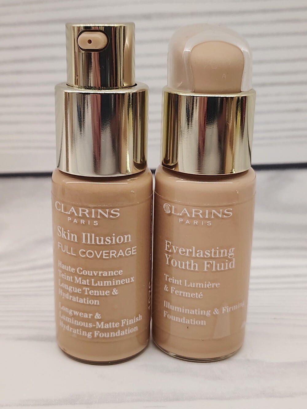 Clarins Everlasting Youth Fluid & Skin Illusion Full Coverage Foundation Makeup